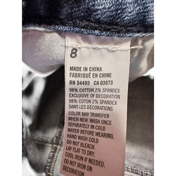 American Eagle Denim Cutoff Shorts Gemstones Women's Size 8 - Picture 3 of 7